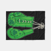Couverture Polaire Jour de la Saint Patrick Boxer Gants Vert Lucky Sh (Devant (Horizontal))
