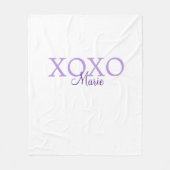 Couverture Polaire Jour de la Saint Valentin Xoxo ajouter nom pastel  (Devant)