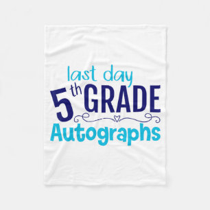 Couverture Polaire Jour de l'école Autographe 5e année élève