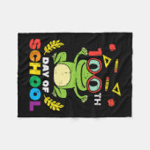 Couverture Polaire Jour De L'École Grenouille 100 Jours Enseignant Sm (Devant (Horizontal))