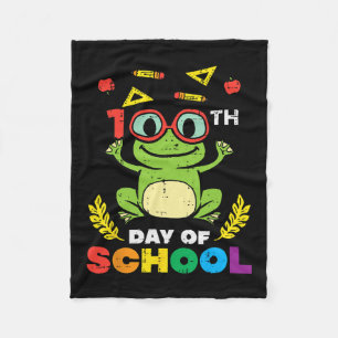 Couverture Polaire Jour De L'École Grenouille 100 Jours Enseignant Sm