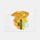 Couverture Polaire Jour de perfusion Ruban orange de sensibilisation  (Devant (Horizontal))