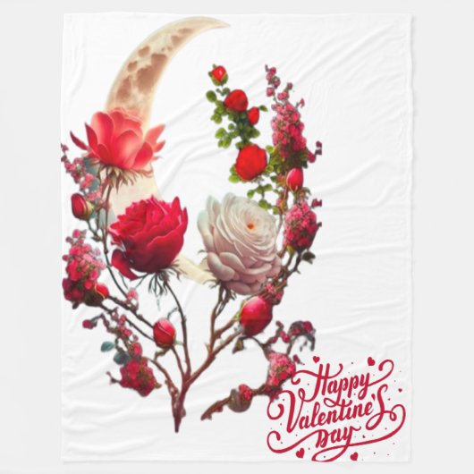 Couverture Polaire Jour de rose (Devant)