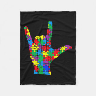 Couverture Polaire Jour de sensibilisation Enfant autistique Assile L