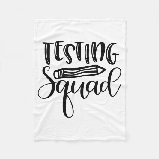 Couverture Polaire Jour de test de Squad Enseignant (Devant)