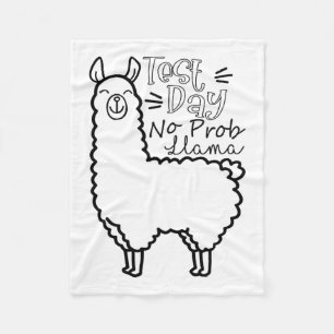 Couverture Polaire Jour de test No Prob-llama Llama Jour de test de l