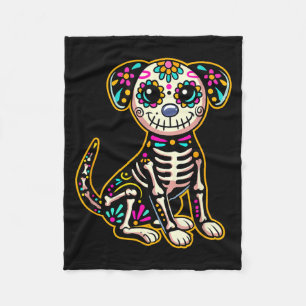 Couverture Polaire Jour Des Morts Squelette Crâne De Sucre Chien Jour