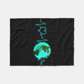 Couverture Polaire Jour des terres Heartbeat Recycling Climate Change (Devant (Horizontal))