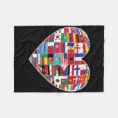 Couverture Polaire Jour des terres World Flags (Devant (Horizontal))