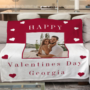 Couverture Polaire Jour des valentines photo de typographie minimale