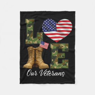Couverture Polaire Jour des vétérans américains drapeau militaire amé