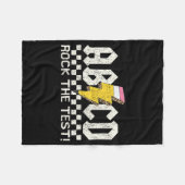 Couverture Polaire Jour Enseignant Test Retro Abcd Rock Test Jour Sch (Devant (Horizontal))