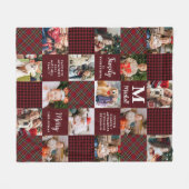 Couverture Polaire Jour férié Patchwork Plaid Famille 15 Photos (Devant (Horizontal))