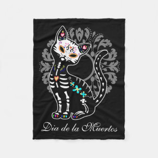 Couverture Polaire Jour Girly du chat mignon mort