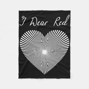 Couverture Polaire Jour Go Red Ruban Cardiaque Costume Mois de la mal