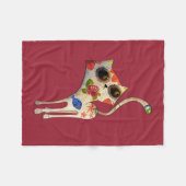 Couverture Polaire Jour mexicain noir du chat mort (Devant (Horizontal))