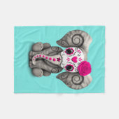 Couverture Polaire Jour rose de l'éléphant mort (Devant (Horizontal))