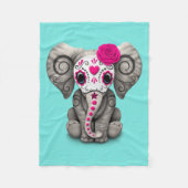 Couverture Polaire Jour rose de l'éléphant mort (Devant)