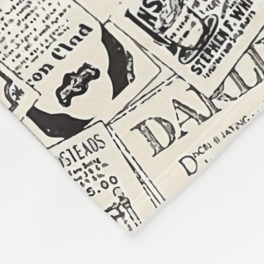 Couverture Polaire Journal vintage (Coin)