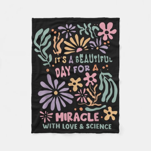 Couverture Polaire Journée De Transfert Floral Ivf C'Est Un Beau Jour (Devant)
