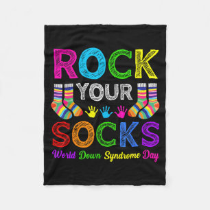 Couverture Polaire Journée mondiale de la trisomie 21 Rock Socks Sens