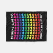 Couverture Polaire Jours De L'École 100 Jours Coeur Plus Intelligent (Devant (Horizontal))