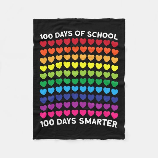 Couverture Polaire Jours De L'École 100 Jours Coeur Plus Intelligent (Devant)