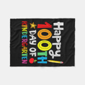 Couverture Polaire Jours De Maternelle - Joyeux 100E Jour De L'École  (Devant (Horizontal))