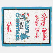 Couverture Polaire Jours jusqu'à la Personnaliser de Noël (Devant (Horizontal))