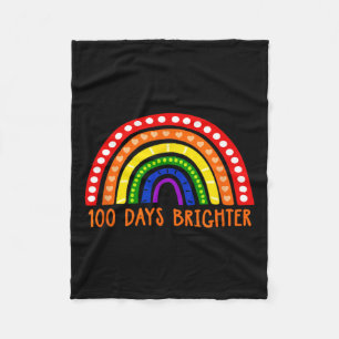 Couverture Polaire Jours Plus Brighter Enseignant Amusant 100e Jour D