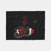 Couverture Polaire Joy Hope Love Peace Christmas Black Shih Tzus 2020 (Devant (Horizontal))