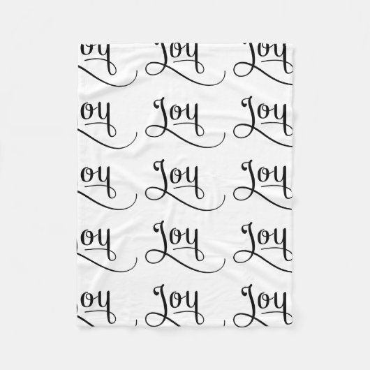 Couverture Polaire Joy Script Black (Devant)