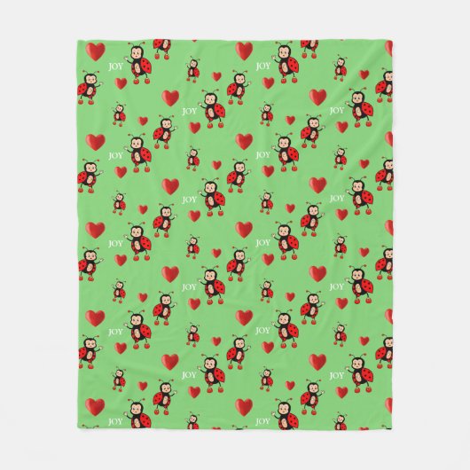 Couverture Polaire Joy Texte sur le vert pâle (Devant)