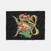 Couverture Polaire Joy To The World Coquette Bow Christmas Nativity C (Devant (Horizontal))
