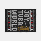 Couverture Polaire Joy Tuba World Funny Music Lover Ugly Christmas Sw (Devant (Horizontal))