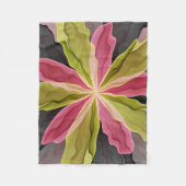 Couverture Polaire Joy, Vert rose Anthracite Imaginaire Fleur Fractal (Devant)