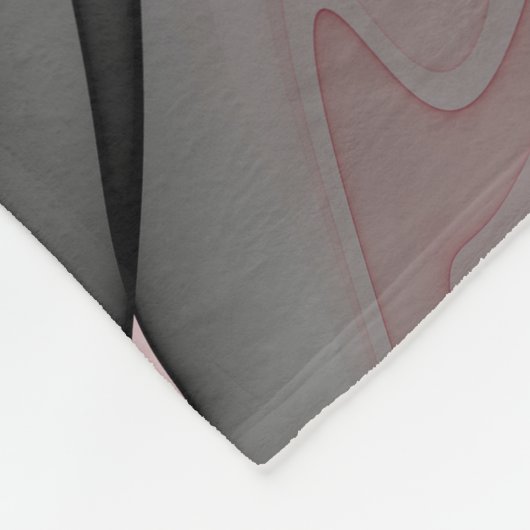 Couverture Polaire Joy, Vert rose Anthracite Imaginaire Fleur Fractal (Coin)