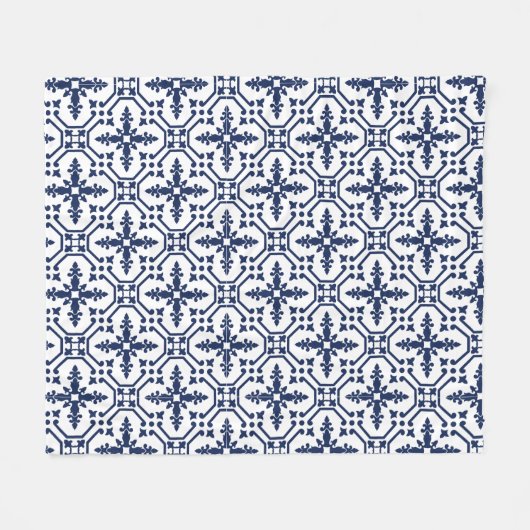 Couverture Polaire Joyau décoratif en carrelage marocain géométrique (Devant (Horizontal))