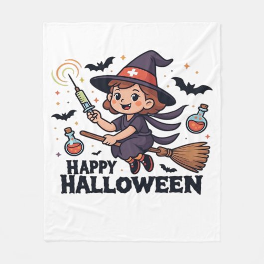 Couverture Polaire Joyeuse chemise d'Halloween - Éffrayante mignonne (Devant)