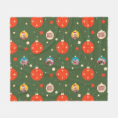 Couverture Polaire Joyeuse et brillante photo de Noël (Devant (Horizontal))