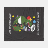 Couverture Polaire Joyeuse Fête des mères Dinosaure Roar Personnalise (Devant (Horizontal))