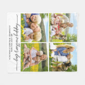 Couverture Polaire Joyeuse Fête des mères Personnalisée 4 Photo Colla (Devant (Horizontal))