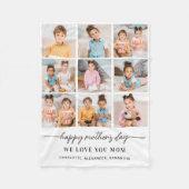 Couverture Polaire Joyeuse Fête des mères Personnalisée Maman 9 Photo (Devant)