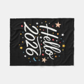 Couverture Polaire Joyeuse fête du Nouvel An 2026 Famille Hommes corr (Devant (Horizontal))