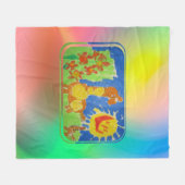 Couverture Polaire Joyeuse Giraffe (Devant (Horizontal))