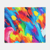 Couverture Polaire Joyeuse peinture couleur explosion (Devant (Horizontal))