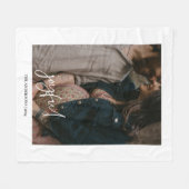 Couverture Polaire Joyeuse photo de script manuscrit moderne (Devant (Horizontal))