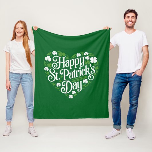 Couverture Polaire Joyeuse Saint-Patrick  (En situation)