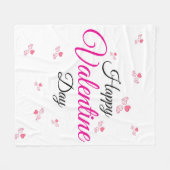 Couverture Polaire Joyeuse Saint-Valentin (Devant (Horizontal))