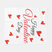 Couverture Polaire Joyeuse Saint-Valentin (Devant (Horizontal))
